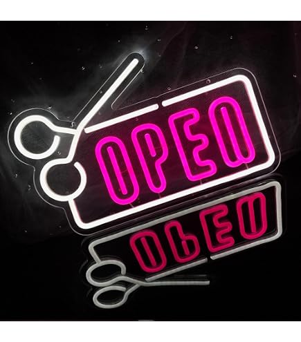 INSEGNA AL NEON a LED Dimmerabile per Barbiere E Parrucchieri, Decorazione Da Pa EUR 65,99 - IT