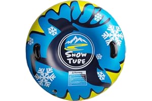 AQV Trineo Inflable 48" Tubo de Nieve Inflable Niños y Adultos Tubo de Nieve con Asas 122cm Trineo Inflable para Deportes de Invierno al Aire Libre