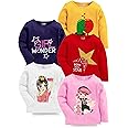 Kuchipoo Girls Full Sleeves Regular Fit Cotton T-Shirt