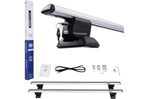 DGH SYSTEM Kompletter Aluminium-Dachträger Easy Line Expert 135 cm für Mazda CX-5 SUV 2012-2017 mit Befestigungsgewinden, abschließbar, Nutzlast 90 kg