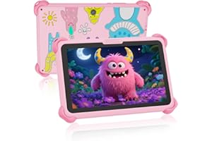 VESWWE Tablette Enfant 7 Pouces Android Tablette Enfants avec WiFi 32Go ROM avec étui de Protection Contrôle Parental Tablet Educative Enfant 3-7 Ans de Garçons et Filles (Rose)