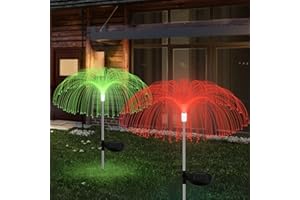 ‎FORLIVESE Forlivese Solarlampen für Außen Garten,2 Stück Quallen Solarleuchten für Außen mit 7 Farben,Solar Feuerwerk Gartendeko für Außen Wasserdicht IP65,Solar Gartenleuchten für Außen,Terrasse,Hof