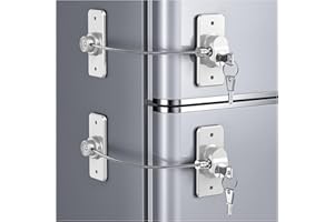 WILNIRY 2 Pcs Serrures Réfrigérateur Enfant, Securite Placard Enfant pour Bebe Tout-petits et Adultes, Sécurité Fenetre Enfant pour Serrure Porte de Frigo, Armoires et Tiroirs, Four, Fenêtres (Brevet EUR)