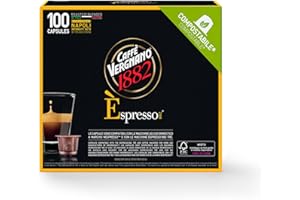 Caffè Vergnano 1882 - 100 Capsule Caffè Compostabili e Compatibili con Nespresso, Napoli - Pack da 100 capsule