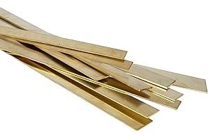 EVEK Barre plate en laiton - 20 x 1 mm - Découpe de 1 m