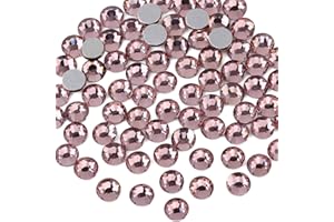 Beadsland 1440 Piezas de Diamantes de imitación de Cristal con Parte Trasera Plana,Gemas Redondas para Arte de uñas y Manualidades,Púrpura Claro,SS20,4.6-4.8 mm