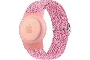 Vancle Bracciale Airtag per Apple per Bambini, Cinturino Elastico Braccialetto Air Tag Item Finder, 2022 Aggiornamento Nylon Regolabile Cinturini Regolabile Anti-Perdita Loop per Bambini Anziani