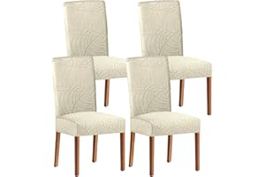 SHENGYIJING Stretch Set of 2 or 4 or 6 Waterproof Dining Chair Covers for Dining Room, Removable and Washable Chair Protector Seat Covers for Hotel, Wedding, Kitchen