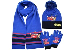 CBOSNF Invernali Sciarpa Set 3Pcs Cappello di Guanti Invernali dei Cartoni Animati Caldo Beanie Hat Kit Cappello Guanti Sciarpa Per Ragazze Da 2 A 8 Anni