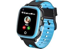 ADUOGENG Reloj Inteligente Niño 4G/GPS/WiFi/Videollamada/SOS, Regalos Smartwatch Niño Niña con Fotografía, Música, Horario de Clase, Modo de Clase, Despertador, Linterna, Podómetro, Contraseña, Azul