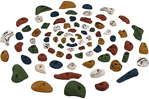 ‎ALPIDEX ALPIDEX 80 Klettergriffe | Kletterfläche 6-10 m² | Griffe Größen XL, L, M, S, XS | Klettersteine | Großes Starterset | Klettergriffset