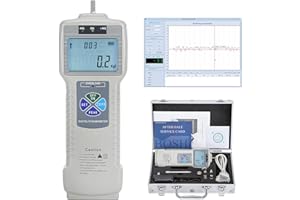 BAOSHISHAN Digitaler Kraftmesser Push-Pull-Messgerät-Tester mit USB-RS232-Schnittstelle LCD-Kraftmess-Schubmesser ZP (1000N mit Kunststoffgehäuse)