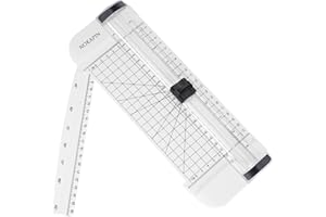 NOKAPIN Paper Cutter,Portable Paper Trimmer,12 Inch Paper Slicer Scrapbooking Tool with Automatic Security Safeguard and Side Ruler for Craft Paper,A4 A5 Paper,Coupon, Label and Cardstoc (Black)