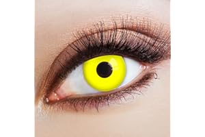 aricona Kontaktlinsen Lentes de contacto de color sin dioptrías - Lentes de contacto amarillas para tu disfraz de Halloween