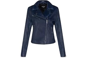 INFINITY LEATHER Damska skórzana kurtka klasyczna w stylu motocyklisty, prawdziwa skóra, kurtka damska