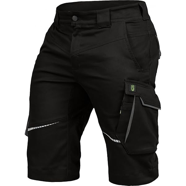 ELIWORX Werkshorts voor heren, korte werkbroek met stretch en gereedschapszakken, voor handwerk, doe-het-zelvers en bouw, korte herenshorts voor zomer en werkplaats, robuust en comfortabel, zwart, 50 ELIWORX Werkshorts voor heren, korte werkbroek met stretch en gereedschapszakken, voor handwerk, doe-het-zelvers en bouw, korte herenshorts voor zomer en werkplaats, robuust en comfortabel, zwart, 50