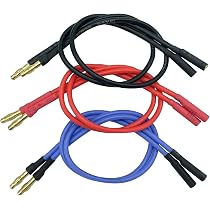 RiToEasysports 4mm Bananenstecker-Verlängerung – 3 Stück, 13 Cm, Für RC-Modelle