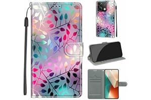 KENHONER Funda para Xiaomi Redmi Note 13 5G Carcasa, Funda para Redmi Note 13 5G Funda Libro con Tapa Piel Case Flip Cuero,Cierre Magnético Antichoque - Hoja