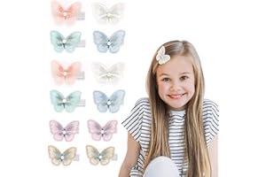 Arqumi Butterfly Hair Clips, 12 Pieces Colorful Cute Hair Clip for Girls Teens Women Hair Accessories
