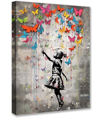 肉筆☆油絵☆F20号『boy meets girl複雑な想い』Banksy/模写 限定10枚】Boy Meets Girl / バンクシー | POP ART BANANAS