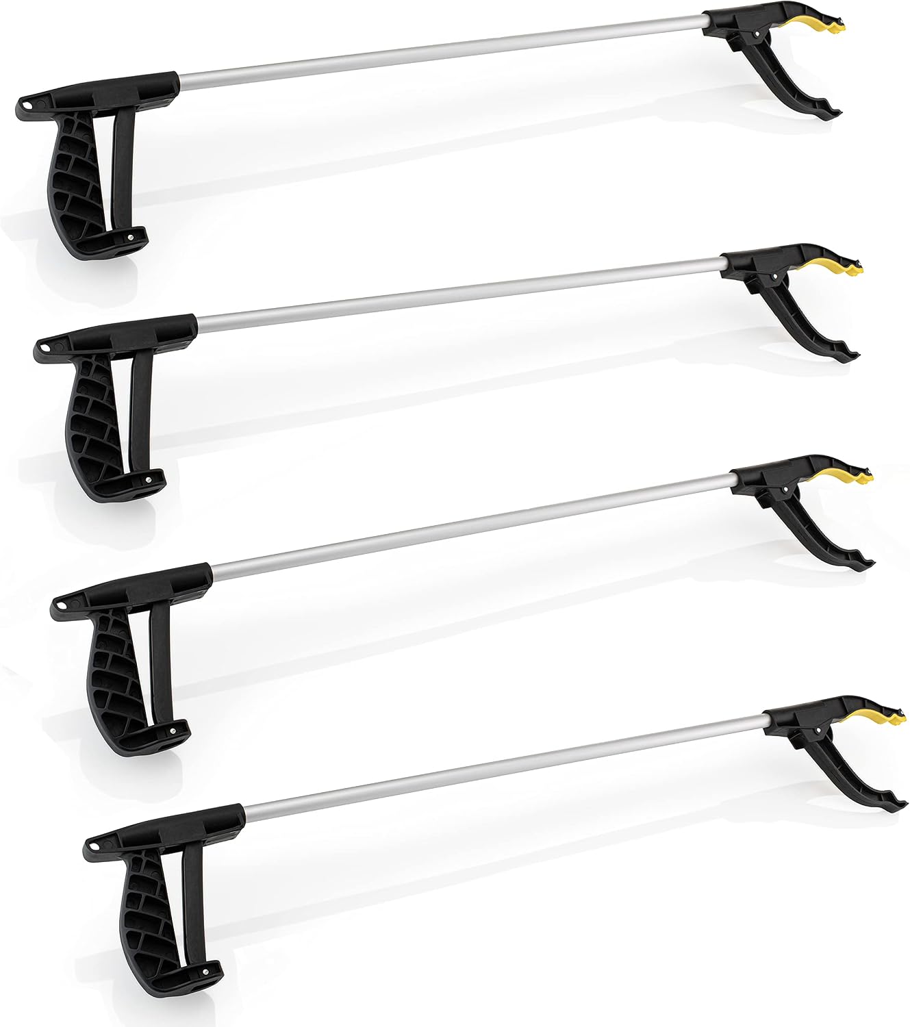 Straame Garden | Litter Picker Grab & Grip Reaching Litter Rubbish Pick Up Tool | Leaf Grabber Stick | Multiuse Grabber Light Items (Standard Pick Up Tool Pack of 4)
