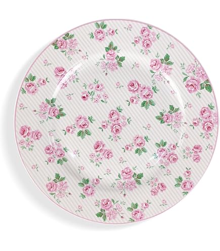 Servizio piatti da dessert Isabelle Rose Lucy Shabby chic porcellana 6