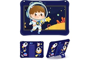 Haehne Tablette Android, Tablette 7 Pouces, Tablette Tactile, avec Coque, Compatible avec Une Carte TF de 256 Go,Bleu