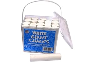ARTSTRAWS Playground Chunky Tub of 20 White Super Bright Chalks