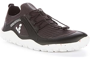 VIVOBAREFOOT Primus Trail Knit FG Mens | Barefoot Trainers | Ultra-Lightweight Shoe | Build Strength, Balance & Mobility | Wide Fit Grounding Shoes | Flexible | Ultimate Gray