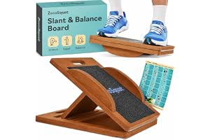 Inklinerad bräda som omvandlas till en balansbräda - premium vadstretchare och wobbla bräda för effektiv vadstretching och squats