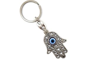 MYSTIC JEWELS By Dalia - Llavero Ojo Turco Mano de Fatima - Hamsa - Amuleto Buene Suerte - Good Luck Keychain - para Regalar