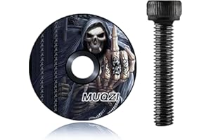 MUQZI Capuchon de direction en aluminium 1 1/8" pour potence de vélo, jeu de direction en aluminium, capuchon de potence