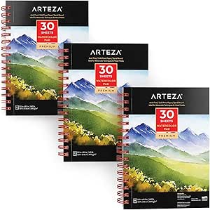 Papier Papierprodukte Lexytrad Es 22 9 X 30 5 Cm Arteza Aquarellpapier Skizzenbucher Graues Hardcover Skizzenbuch Gouache Acryl Je 32 Blatt Ringbuch Fur Aquarell Bleistifte 300 G M Aquarellbuch 2er Pack