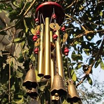 Campanelli A Vento Grandi 6 Tubi In Metallo – Tono Profondo Da Cappella, Per Giardino E Finestra