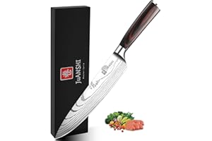 JUANSHI Couteau de chef professionnel forgé à la main, couteau japonais de 20 cm