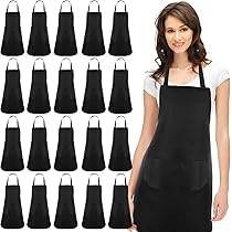 Umboom 4 Pièces Serveuse Courts Tablier Chef Cuisine Tablier Pour