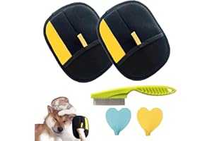 PXDUCN Cat Grooming Glove, Pet Hair Removal Glove, 5 Pcs Soft and Reusable Pet Grooming Gloves for Furniture, Clothes and Beds, Suitable for All Pet