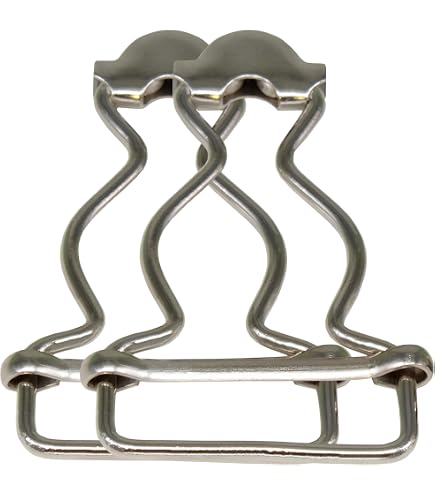 Boucles Salopette Métal Trimming Shop - 2 Pièces 40mm Argenté | Pour Bretelles, Réparation Vêtements, DIY Couture