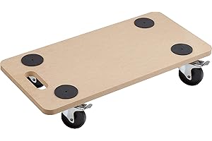 METAFRANC Meister 821400 - Carrello da trasporto in MDF, 200 kg, con blocco ruote, 290 x 590 mm