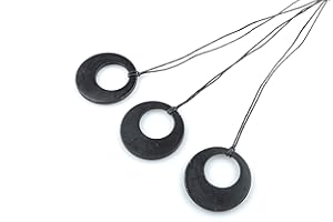 KASHU SN NATURSTEIN UG - Colgante Shungit | Gema y piedra curativa originaria de Carelia - 3 Unidades