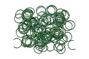 FIRST CHOICE KAYA Lot de 100 anneaux en plastique pour plantes - Supports de jardin - Clips pour aider à sécuriser les plantes à pousser droites, saines, solides et réglables