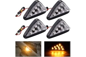 Biqing Frecce Moto Omologate,Triangle 9 LED Indicatori di Direzione Moto LED frecce Moto Impermeabile Ambra per moto Motorino a quattro ruote Quad Cruiser 4Pz