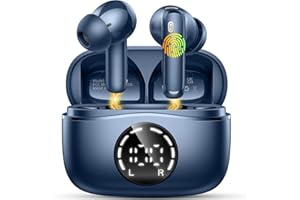 CHALVH Casque Bluetooth, écouteurs Bluetooth 5.4 sans fil dans l'oreille ENC annulation du bruit avec 4 microphone, écouteurs Bluetooth 48 heures de lecture, casque sans fil étanche pour Android/iOS