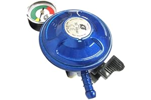 IGT Butane 21mm Clip-on Gas Regulator with Leak and Level Manometer Gauge