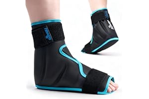 NEWGO Bolsa de hielo de tobillo reutilizable para terapia de frío caliente para aliviar la fascitis plantar, tendinitis de Aquiles, lesiones, dolor de pies, hinchazón, esguince, 1 unidad