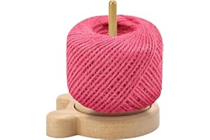 DAWRIS Wollabwickler Holz, Garnhalter für knotenfreies Kugellager Rotation Garnhalter Wolle Wollwickler Garnhalter Garn Spender für Häkeln und Stricken Vertikale Garnaufbewahrung Stricken Häkeln