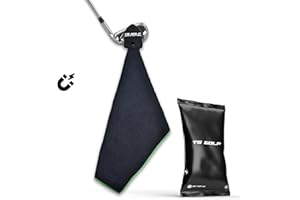 TS Golf Magnetic Golf Towel for Golfers | Best for golf gifts & golf accessories for Men and Women | Golf Towels for Golf Bags with Clip | Golf Microfiber Waffle towel
