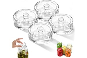 SHIQUAN Set med 4 jäsningsvikter (⌀7 cm), jäsningstillbehör, vikter för jäsningsburkar, lämplig för inlagda grönsaker och kim