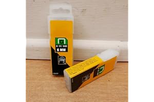 PVONLINE OASIS Stan-Ley 1-TRA704T" Type G" Staples, Silver, 6 mm, Set Of 1000 Pieces, Durable and Resistant To Corrosion, Stapling Paper, Fabric, Plastic, And Light Wood, Yellow