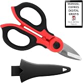 FRAVAST&reg; Electrician Scissors with Case + Free Digital Express Manual | Professional Electrician Scissors Multifunction 155 m